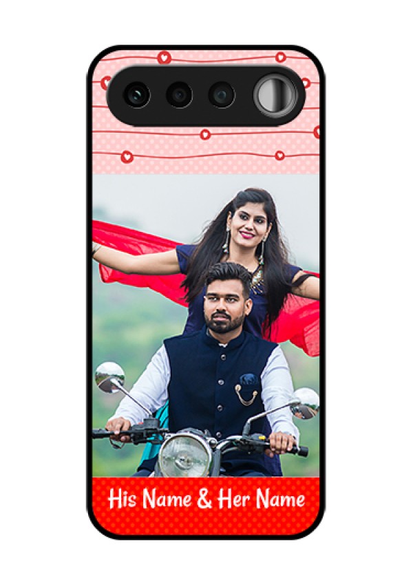 Realme 16 5G Custom Glass Phone Case - Red Pattern Case Design