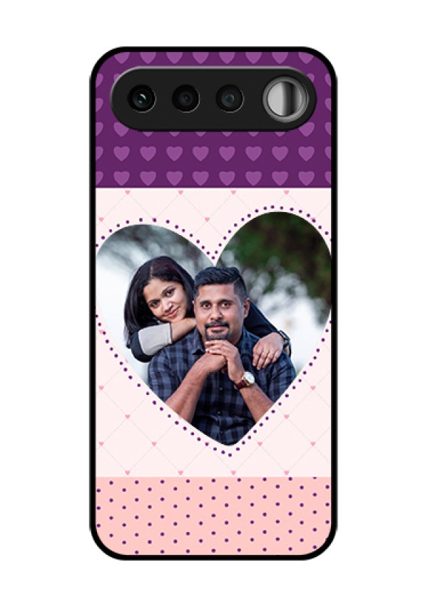 Realme 16 5G Custom Glass Phone Case - Violet Love Dots Design