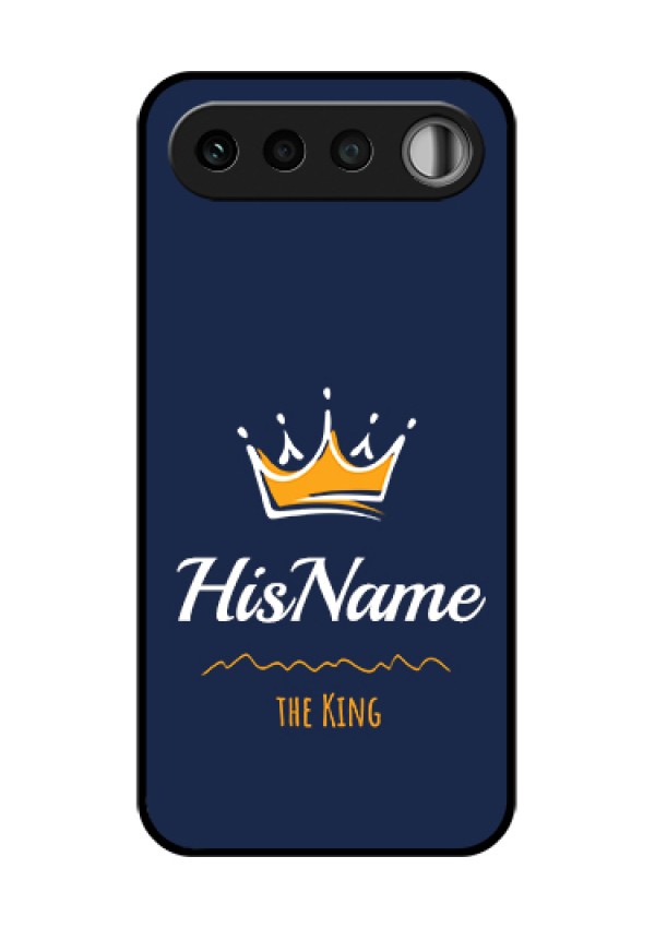 Realme 16 5G Custom Glass Phone Case - King With Name Design