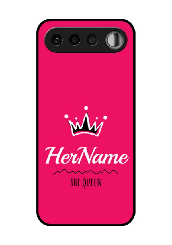 Realme 16 5G Custom Glass Phone Case - Queen With Name Design