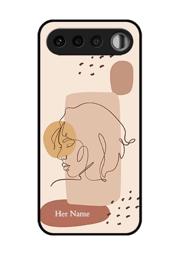 Realme 16 5G Custom Glass Phone Case - Calm Woman Line Art Design