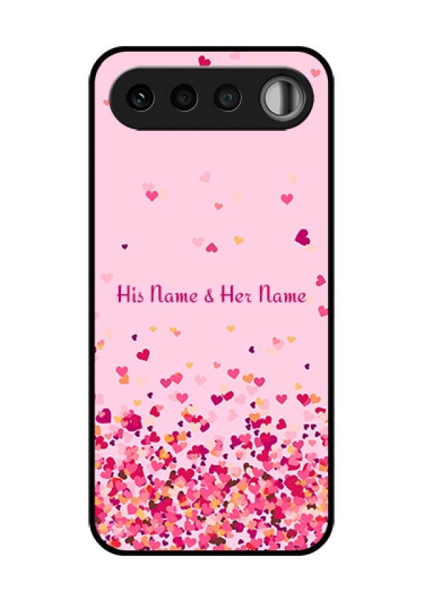 Realme 16 5G Custom Glass Phone Case - Floating Hearts Design