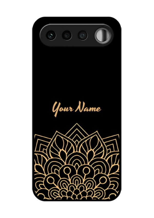Realme 16 5G Custom Glass Phone Case - Golden Mandala Design