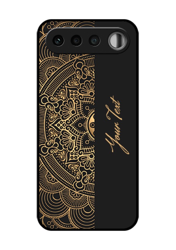 Realme 16 5G Custom Glass Phone Case - Mandala Art With Custom Text Design