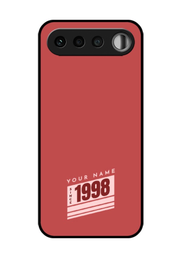 Realme 16 5G Custom Glass Phone Case - Red Custom Year Of Birth Design
