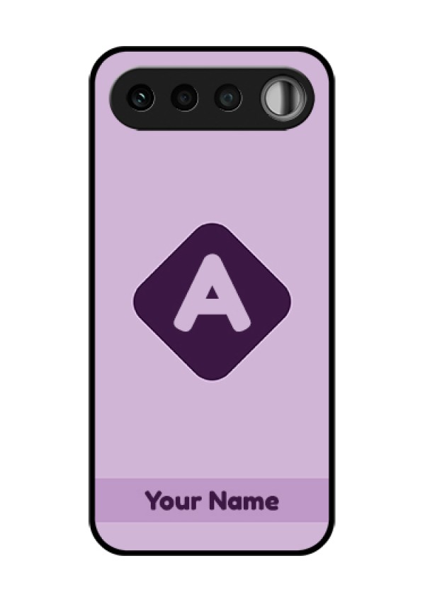 Realme 16 5G Custom Glass Phone Case - Custom Letter In Curved Badge Design