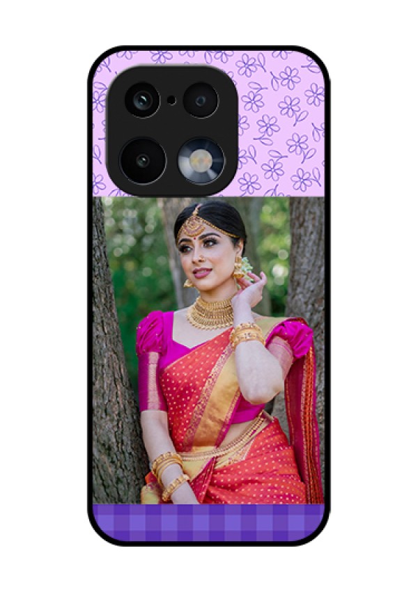 Realme 16 Pro 5G Custom Glass Phone Case - Purple Floral Design