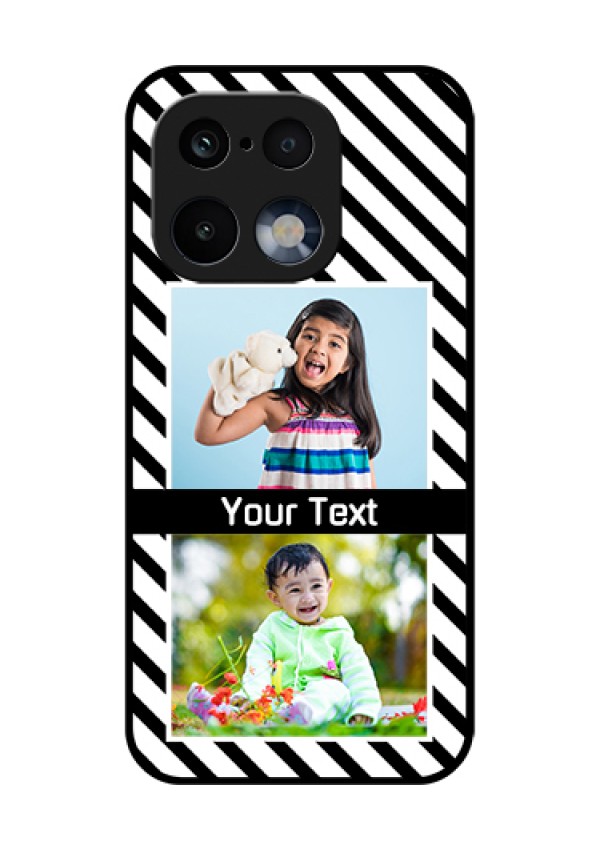 Realme 16 Pro 5G Custom Glass Phone Case - Black And White Stripes Design