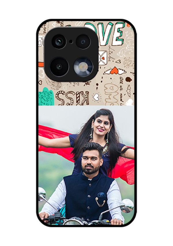 Realme 16 Pro 5G Custom Glass Phone Case - Love Doodle Pattern