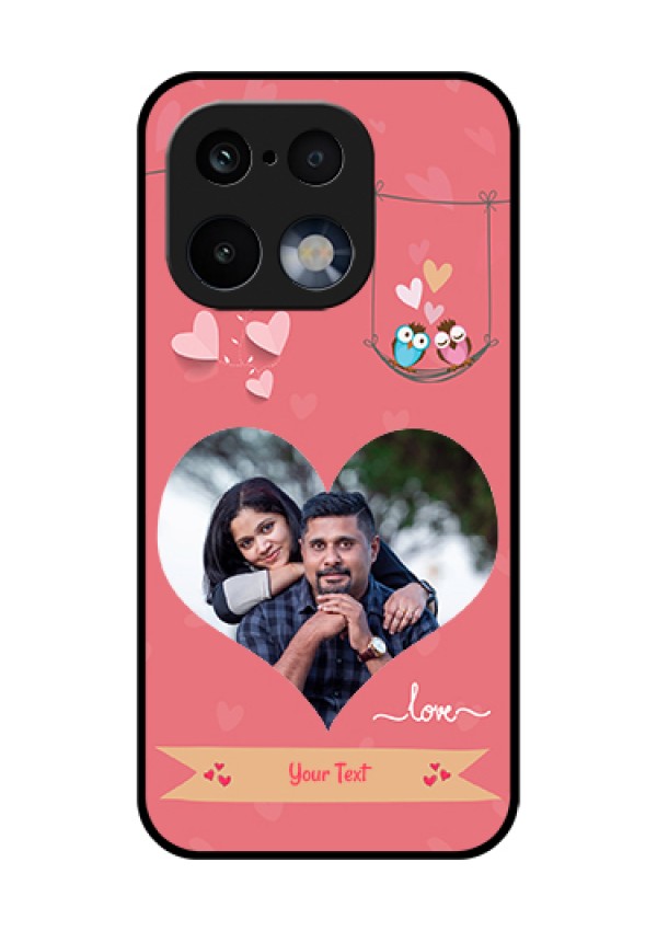 Realme 16 Pro 5G Custom Glass Phone Case - Peach Color Love Design