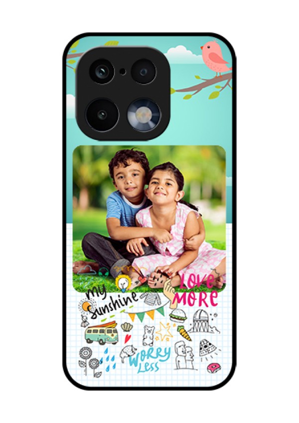 Realme 16 Pro 5G Custom Glass Phone Case - Doodle Love Design