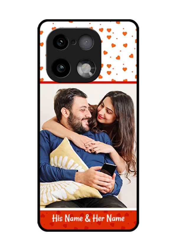 Realme 16 Pro Plus 5G Custom Glass Phone Case - Orange Love Symbol Design
