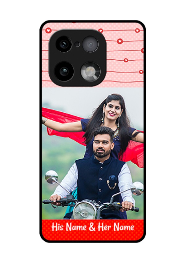 Realme 16 Pro Plus 5G Custom Glass Phone Case - Red Pattern Case Design