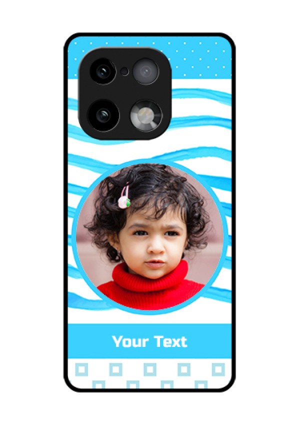 Realme 16 Pro Plus 5G Custom Glass Phone Case - Simple Blue Case Design