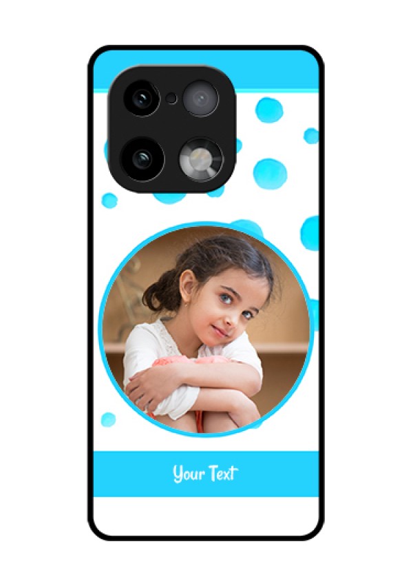 Realme 16 Pro Plus 5G Custom Glass Phone Case - Blue Bubbles Pattern Design
