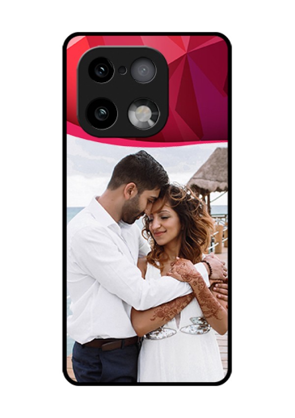 Realme 16 Pro Plus 5G Custom Glass Phone Case - Red Abstract Design