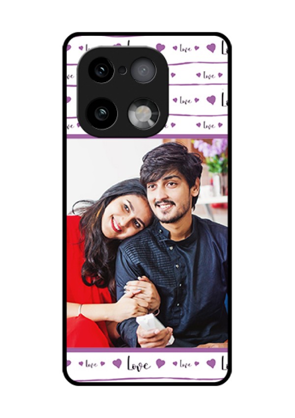 Realme 16 Pro Plus 5G Custom Glass Phone Case - Couples Heart Design