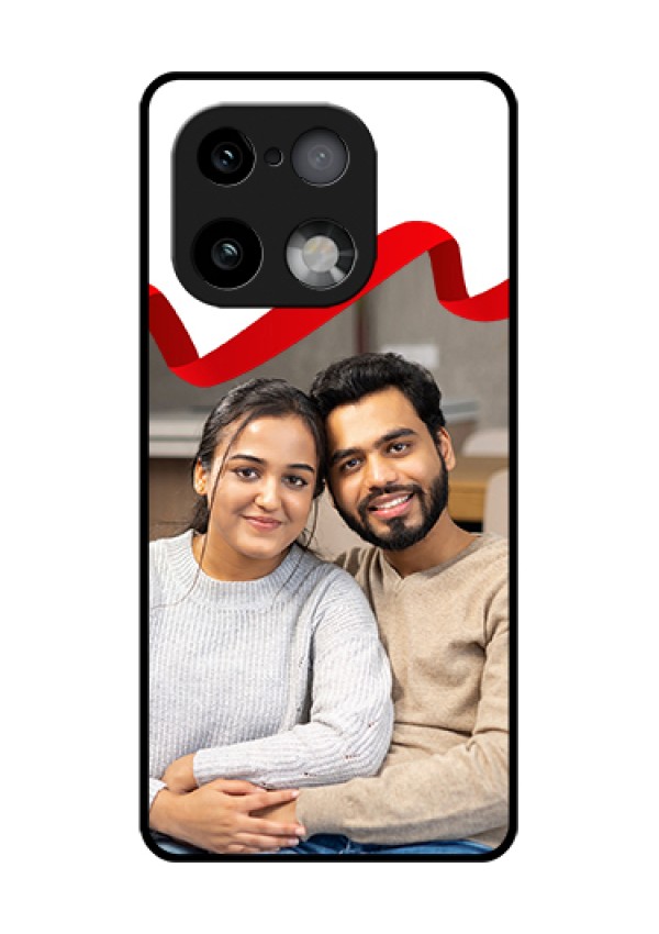 Realme 16 Pro Plus 5G Custom Glass Phone Case - Red Ribbon Frame Design