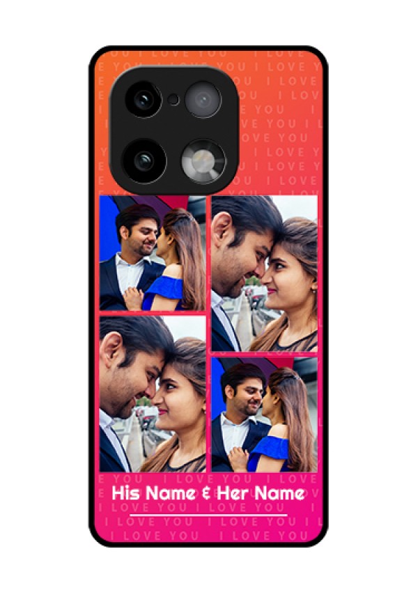 Realme 16 Pro Plus 5G Custom Glass Phone Case - I Love You Pink Design