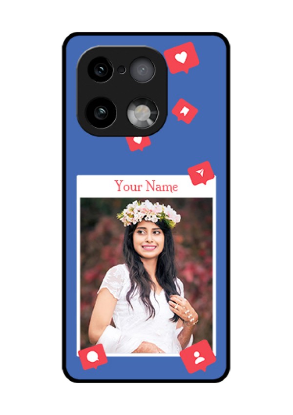 Realme 16 Pro Plus 5G Custom Glass Phone Case - Like Share And Comment Design