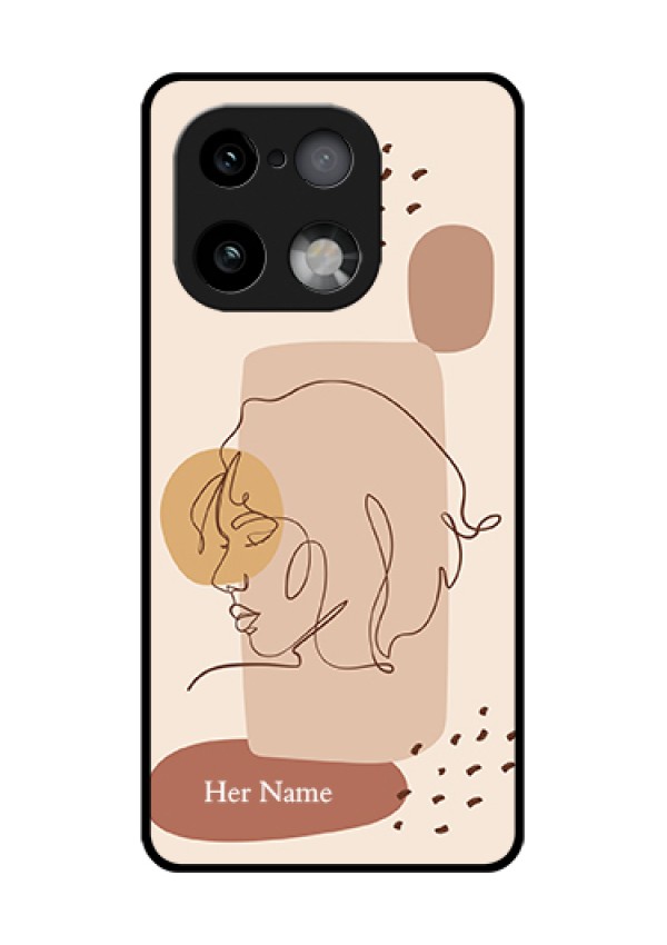 Realme 16 Pro Plus 5G Custom Glass Phone Case - Calm Woman Line Art Design