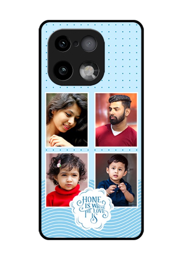 Realme 16 Pro Plus 5G Custom Glass Phone Case - Cute Love Quote With 4 Pic Upload Design