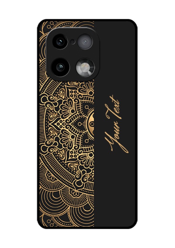 Realme 16 Pro Plus 5G Custom Glass Phone Case - Mandala Art With Custom Text Design