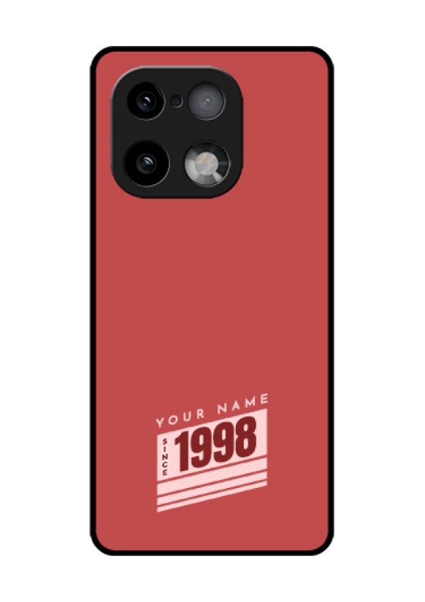 Realme 16 Pro Plus 5G Custom Glass Phone Case - Red Custom Year Of Birth Design