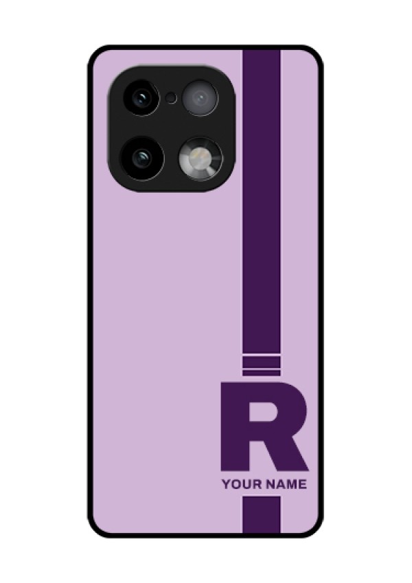 Realme 16 Pro Plus 5G Custom Glass Phone Case - Simple Dual Tone Stripe With Name Design