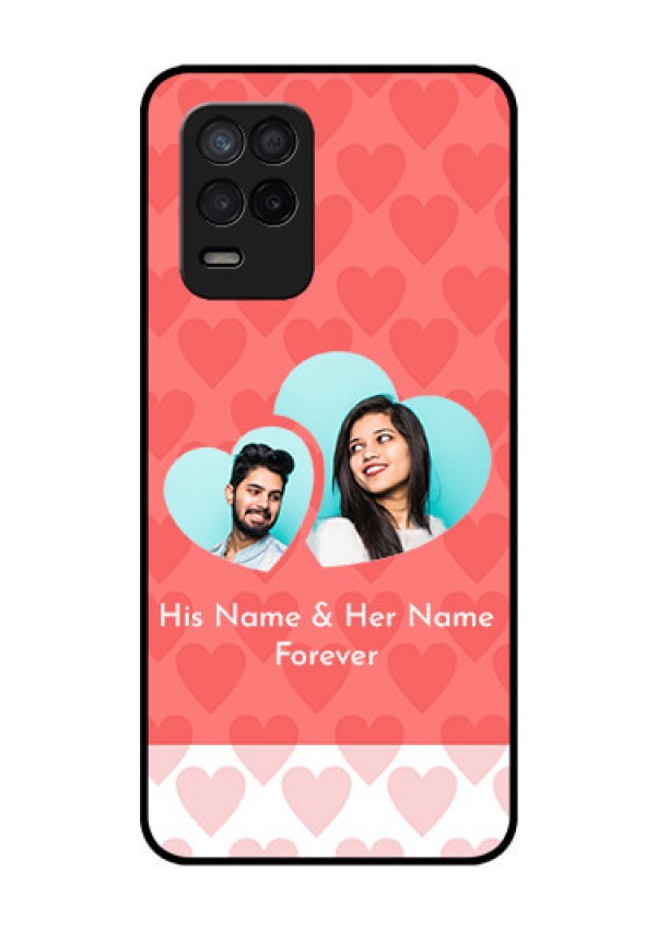Realme 8 5G Personalized Glass Phone Case - Couple Pic Upload Design