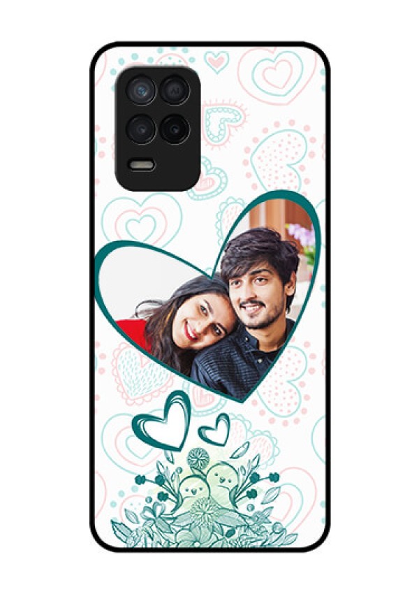Realme 8 5G Photo Printing on Glass Case - Premium Couple Design