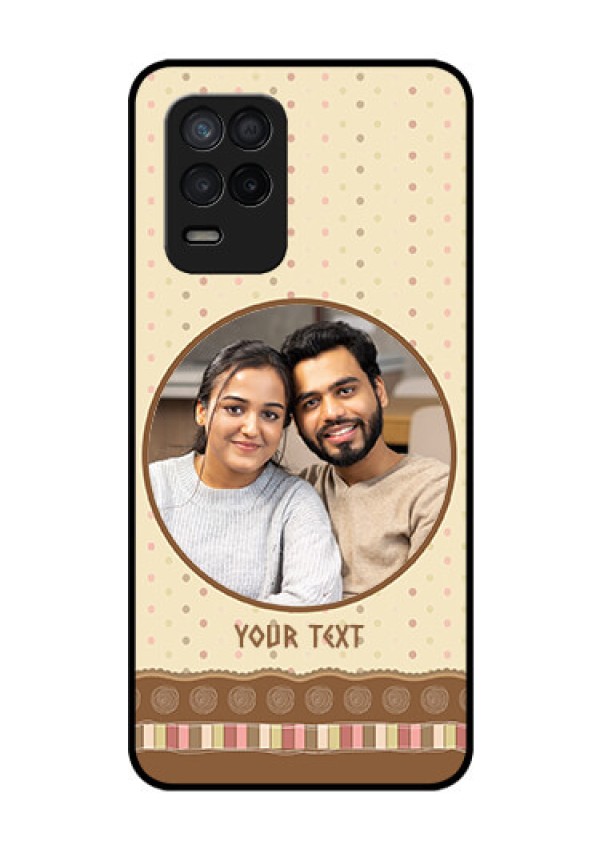 Realme 8 5G Custom Glass Mobile Case - Brown Dotted Mobile Case Design