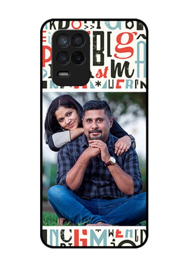 Realme 8 5G Personalized Glass Phone Case - Alphabet Design