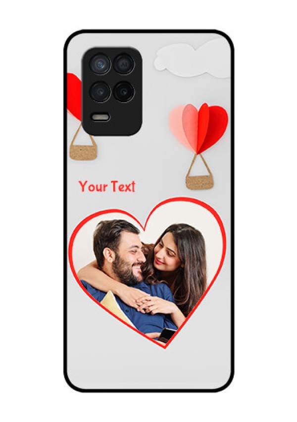 Realme 8 5G Custom Glass Mobile Case - Parachute Love Design