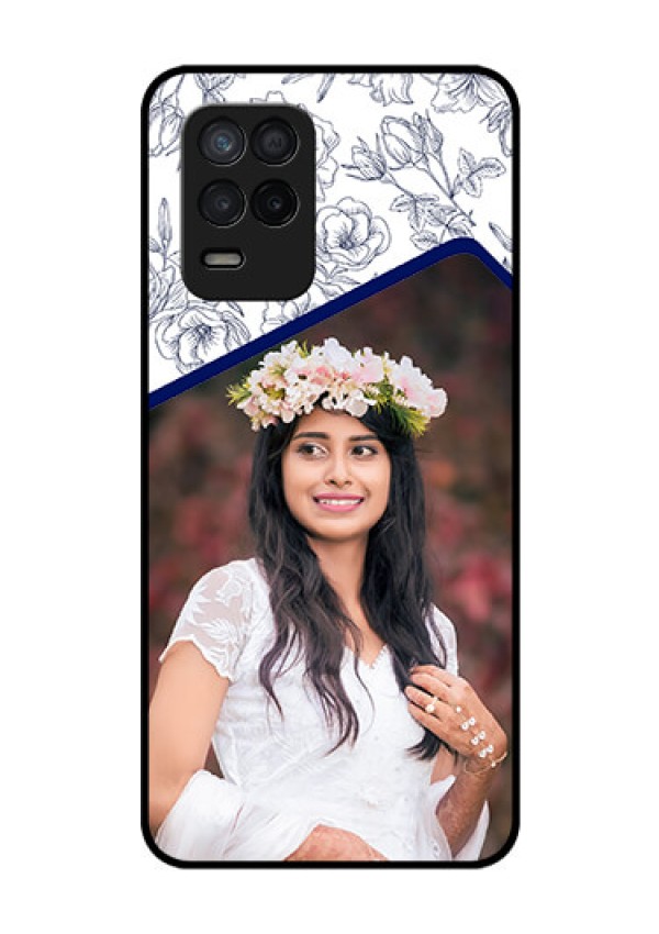 Realme 8 5G Personalized Glass Phone Case - Premium Floral Design