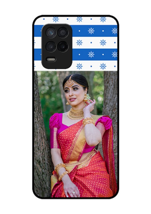 Realme 8 5G Photo Printing on Glass Case - Snow Pattern Design