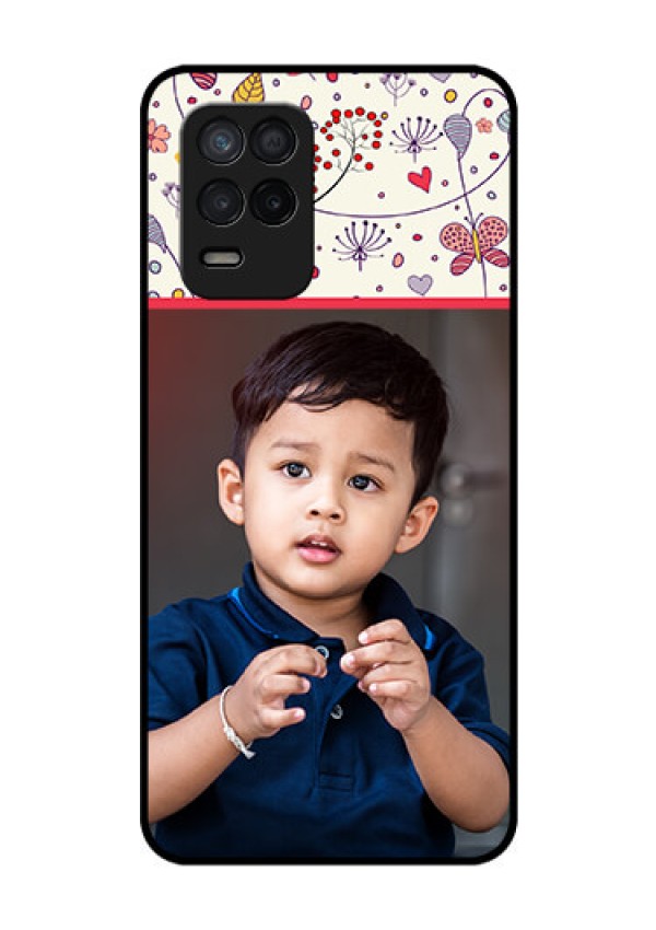 Realme 8 5G Custom Glass Mobile Case - Premium Floral Design