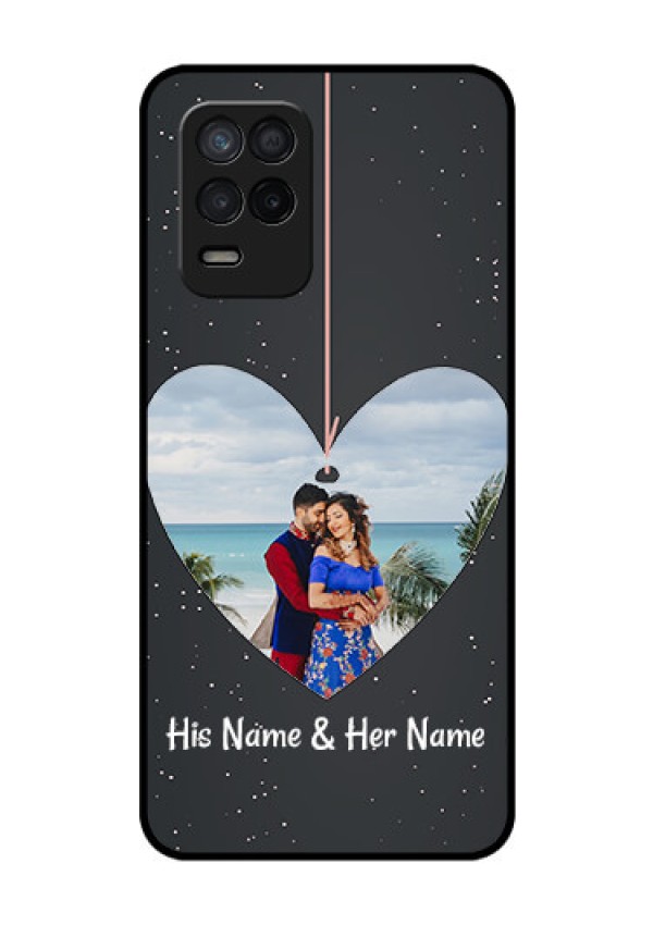 Realme 8 5G Custom Glass Phone Case - Hanging Heart Design