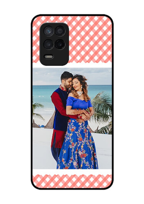 Realme 8 5G Personalized Glass Phone Case - Pink Pattern Design