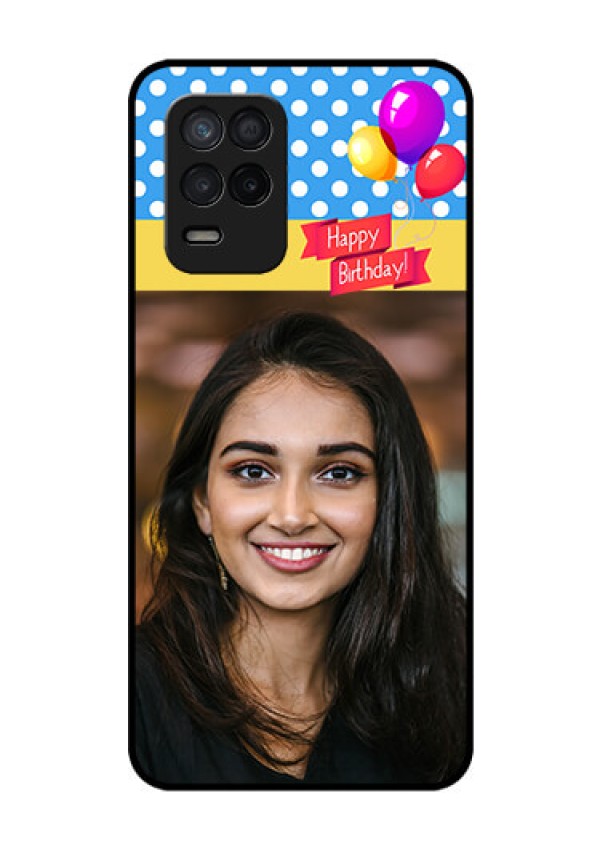 Realme 8 5G Custom Glass Mobile Case - Happy Birthday Design