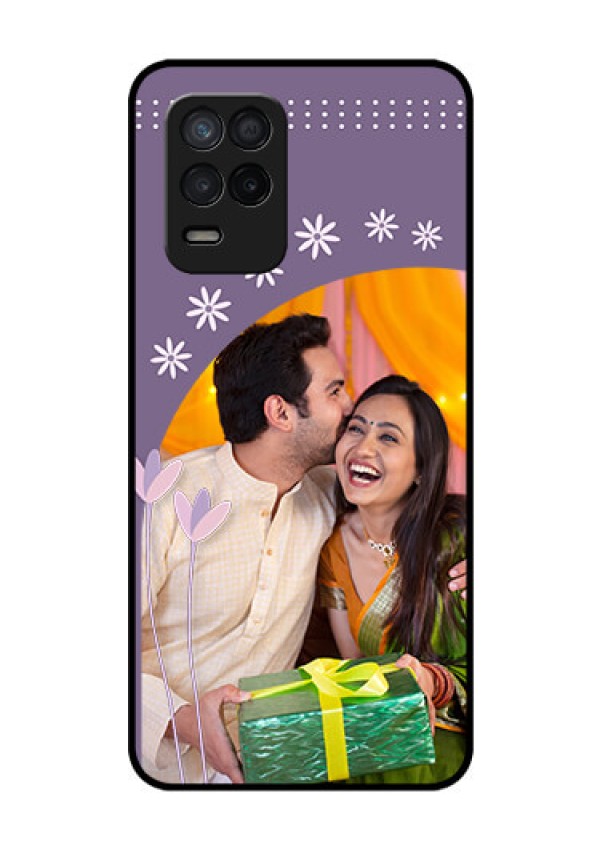 Realme 8 5G Custom Glass Mobile Case - Lavender flowers design 