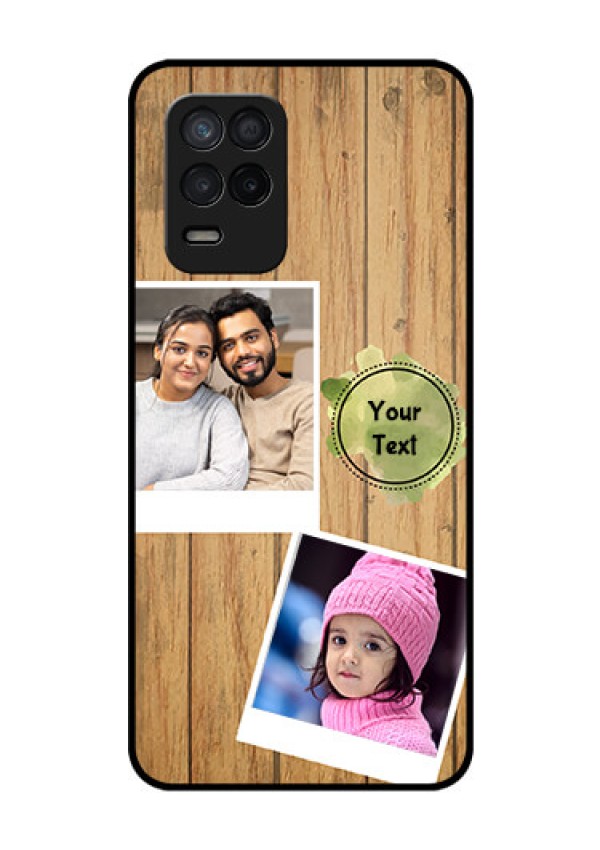 Realme 8 5G Custom Glass Phone Case - Wooden Texture Design