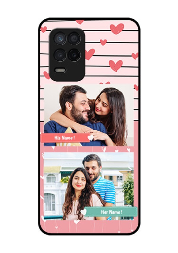 Realme 8 5G Custom Glass Mobile Case - Photo with Heart Design