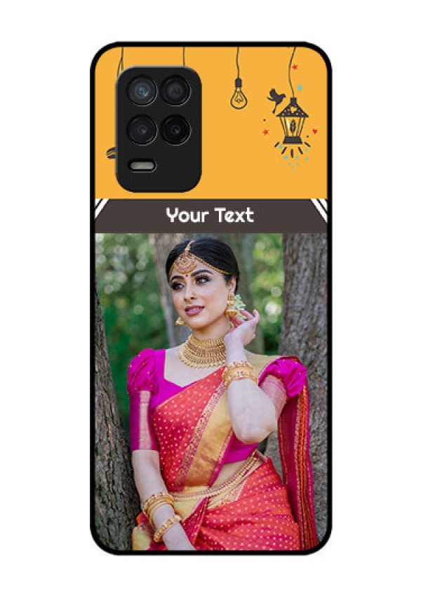 Realme 8 5G Custom Glass Mobile Case - with Family Picture and Icons 
