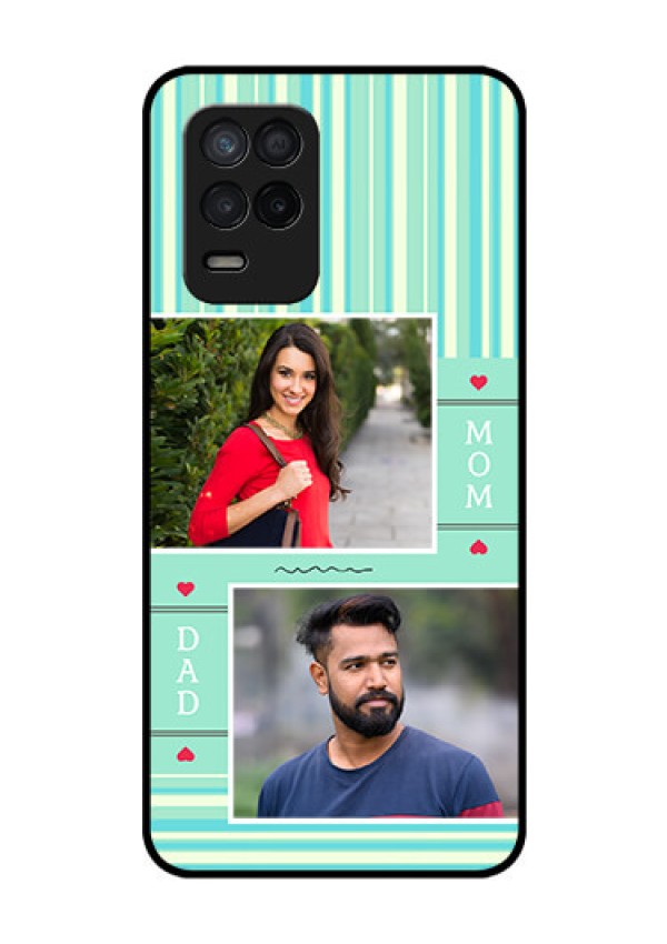 Realme 8 5G Custom Glass Phone Case - Mom & Dad Pic Design