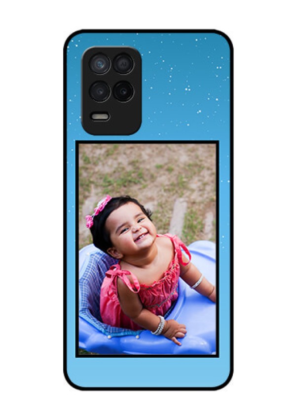 Realme 8 5G Custom Glass Mobile Case - Wave Pattern Colorful Design