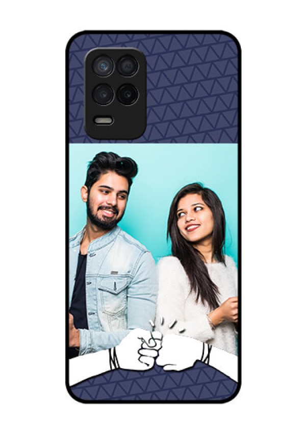 Realme 8 5G Photo Printing on Glass Case - with Best Friends Design 