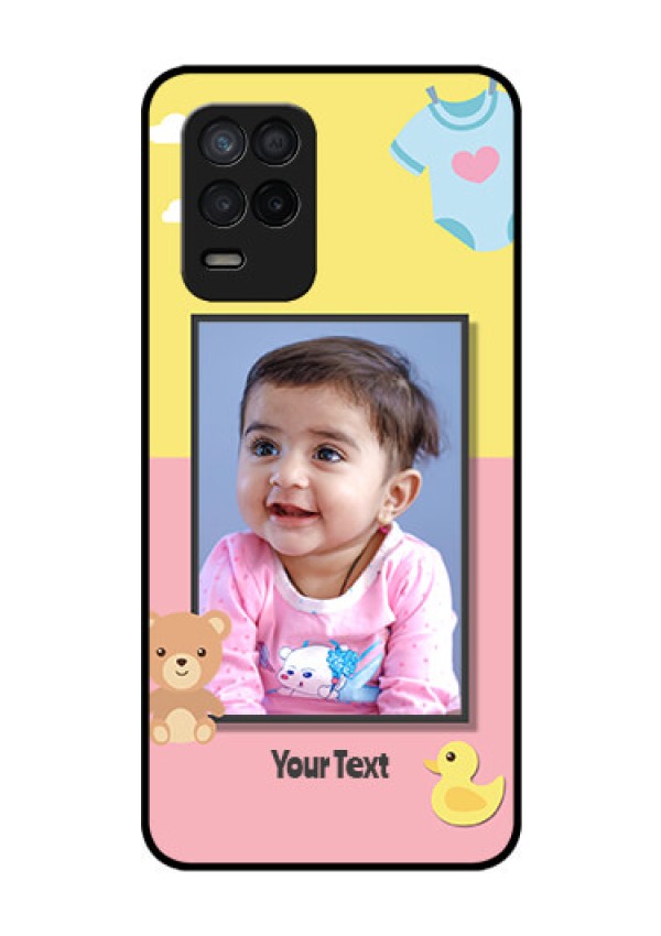 Realme 8 5G Photo Printing on Glass Case - Kids 2 Color Design