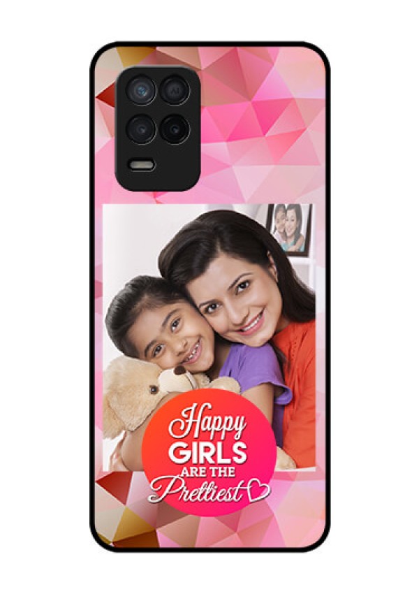 Realme 8 5G Photo Printing on Glass Case - Abstract Triangle Design