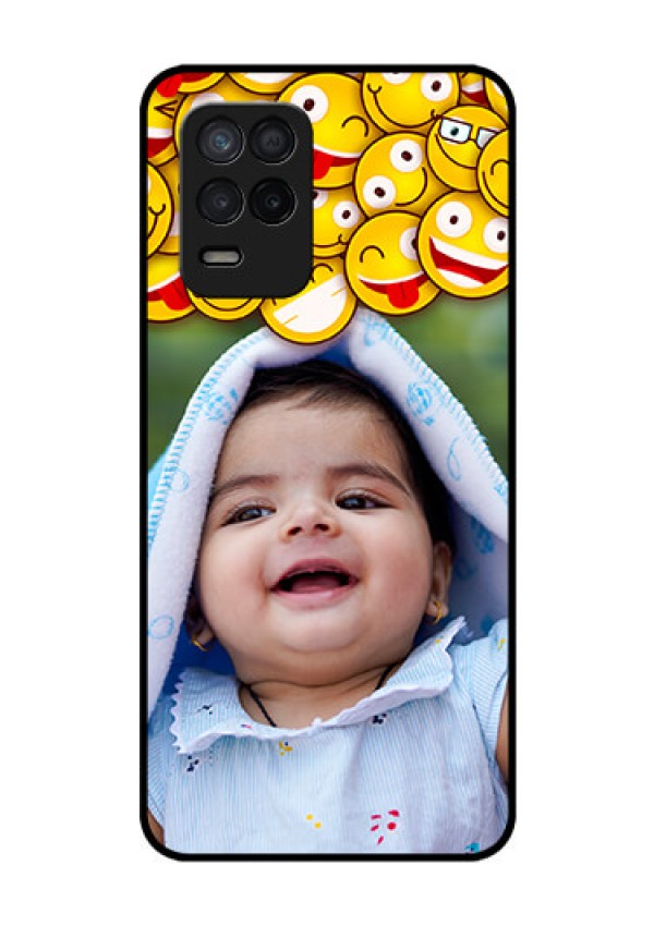 Realme 8 5G Custom Glass Mobile Case - with Smiley Emoji Design
